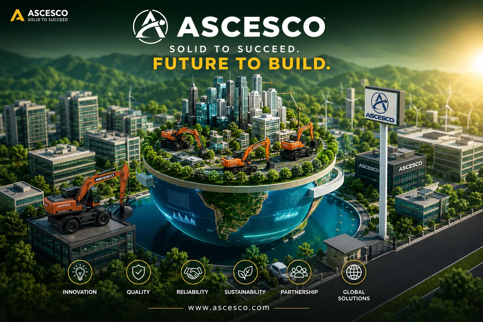 ASCESCO — Solid to succeed. Future to build. Innovation, quality, reliability, sustainability, partnership and global solutions.